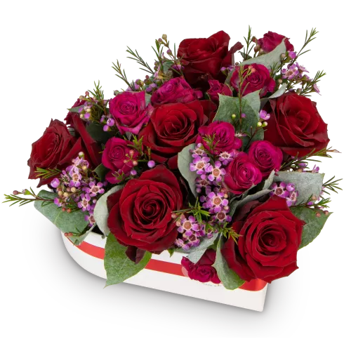 Box with roses